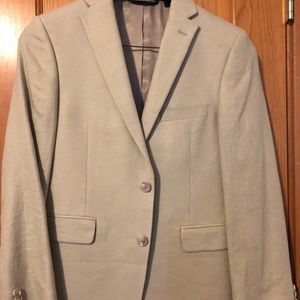 Michael Kors Boys Linen Blend Tan Jacket Size 14R